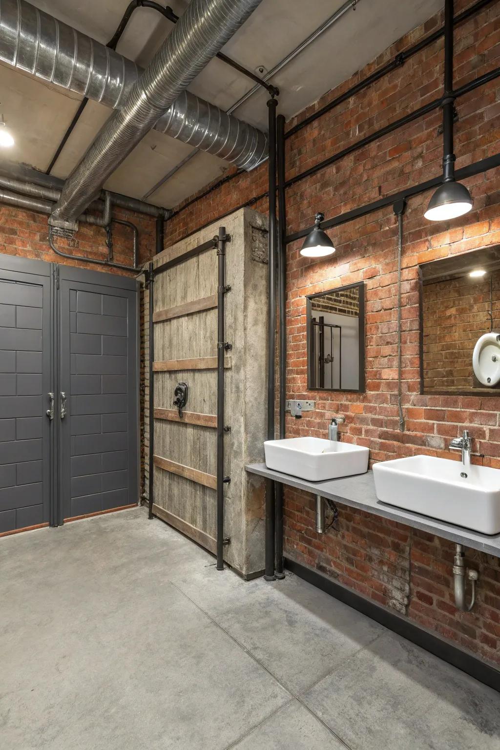 Industrial chic harmonizes rough textures with refined designs for a daring ambiance.