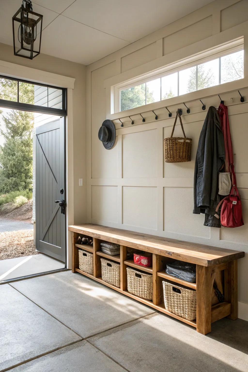 A useful storage bench changes your entryway into an organized haven.