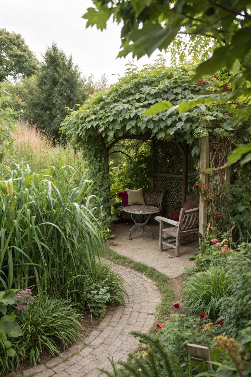 A secluded nook in your garden provides the ultimate escape.