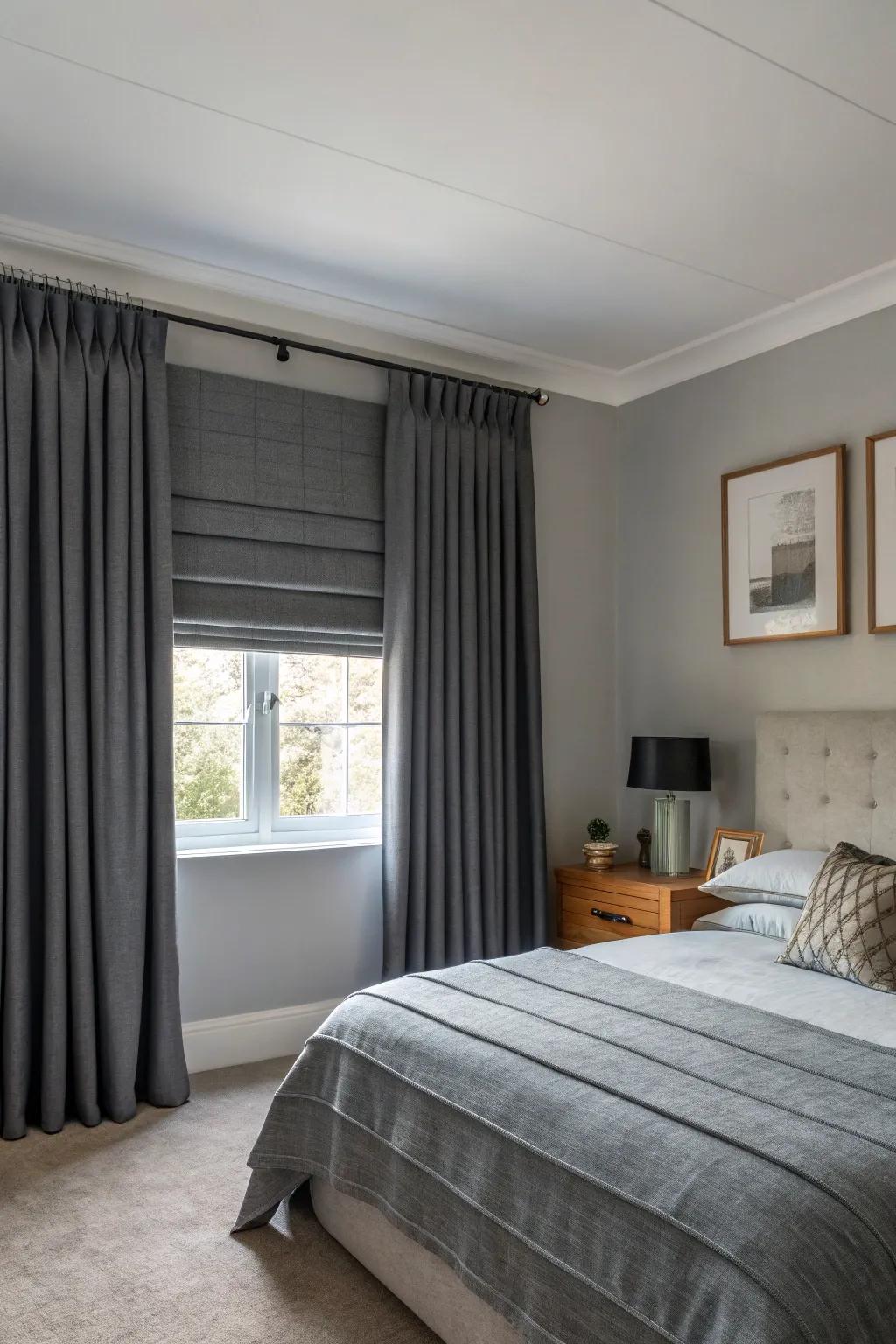 Layering different shades of grey creates depth and interest.