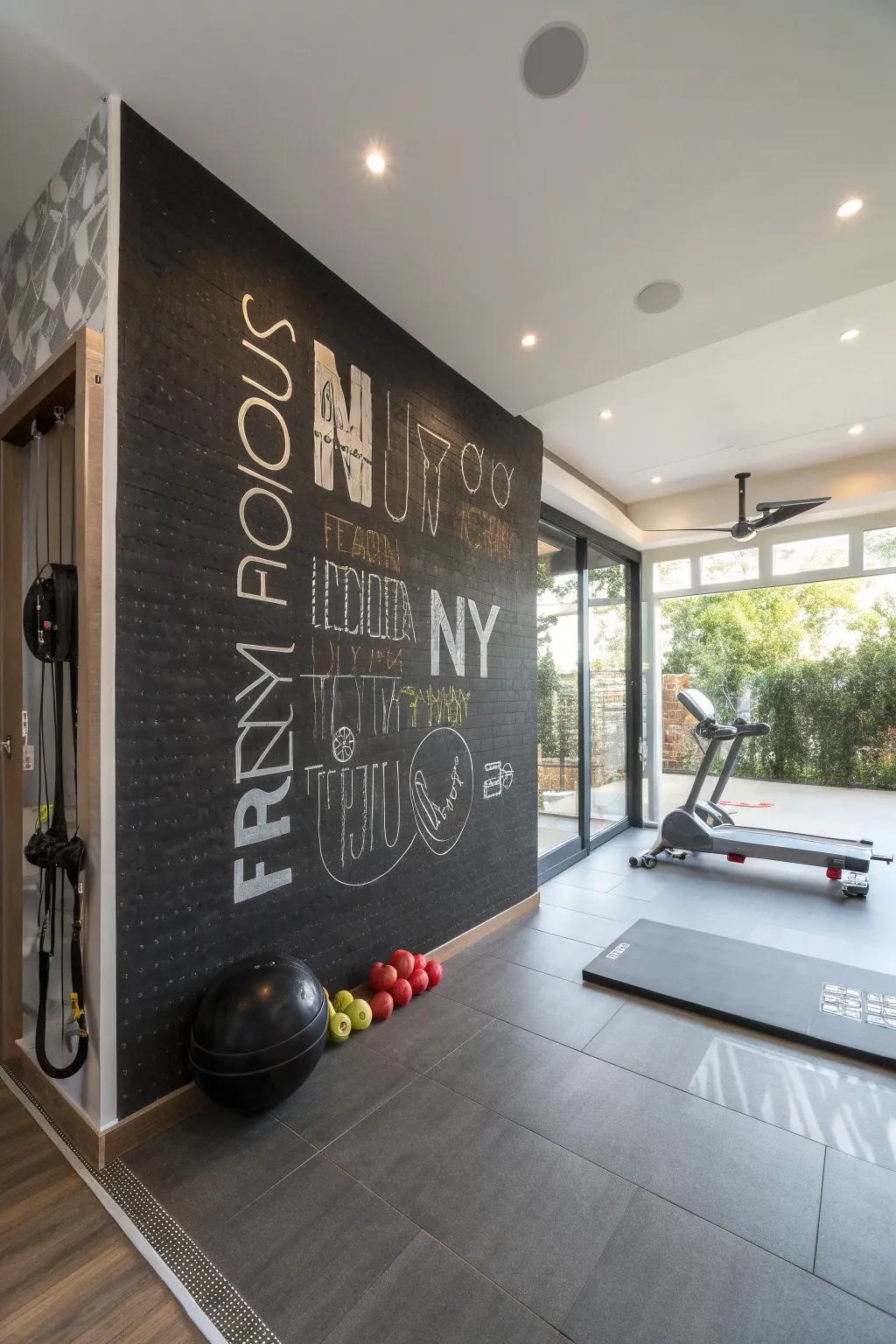 Enhance your training with a wall of inspirational quotes.