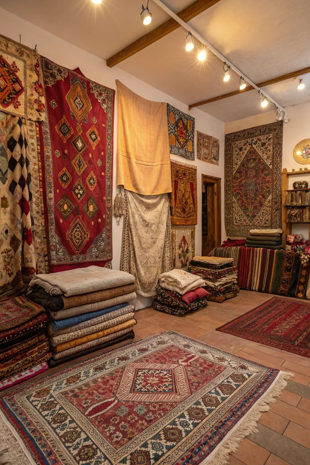 Layering fabrics enriches any space with warmth and texture.