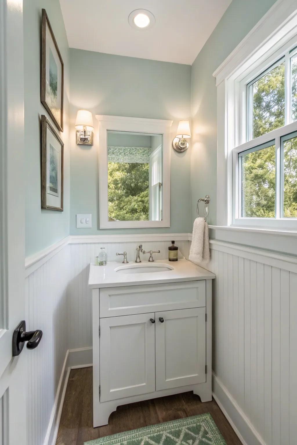 A new wall color has the power to completely transform your half bath.