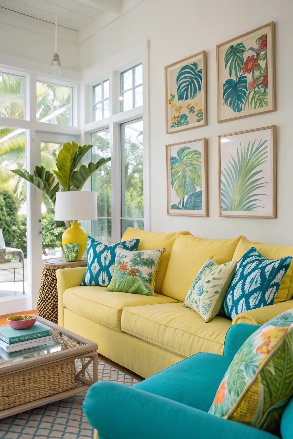 Bright colors bring a splash of Hawaiian vibrancy to your decor.