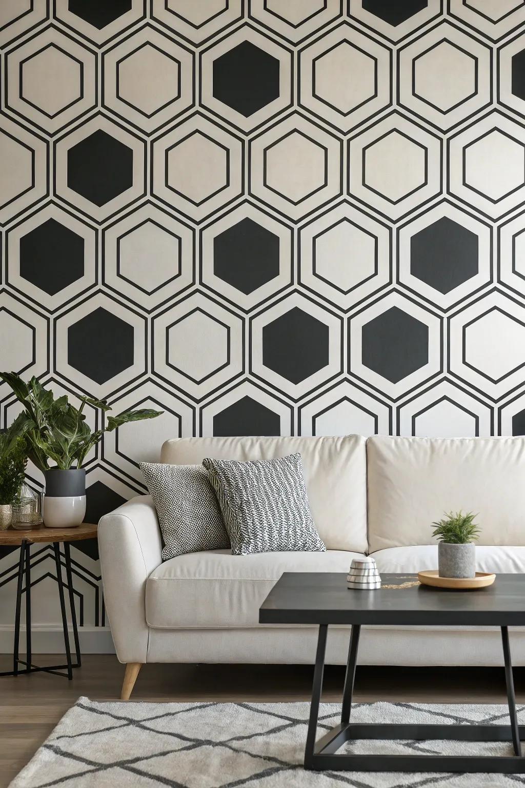 Geometric honeycomb shapes bring a striking flair to any setting.