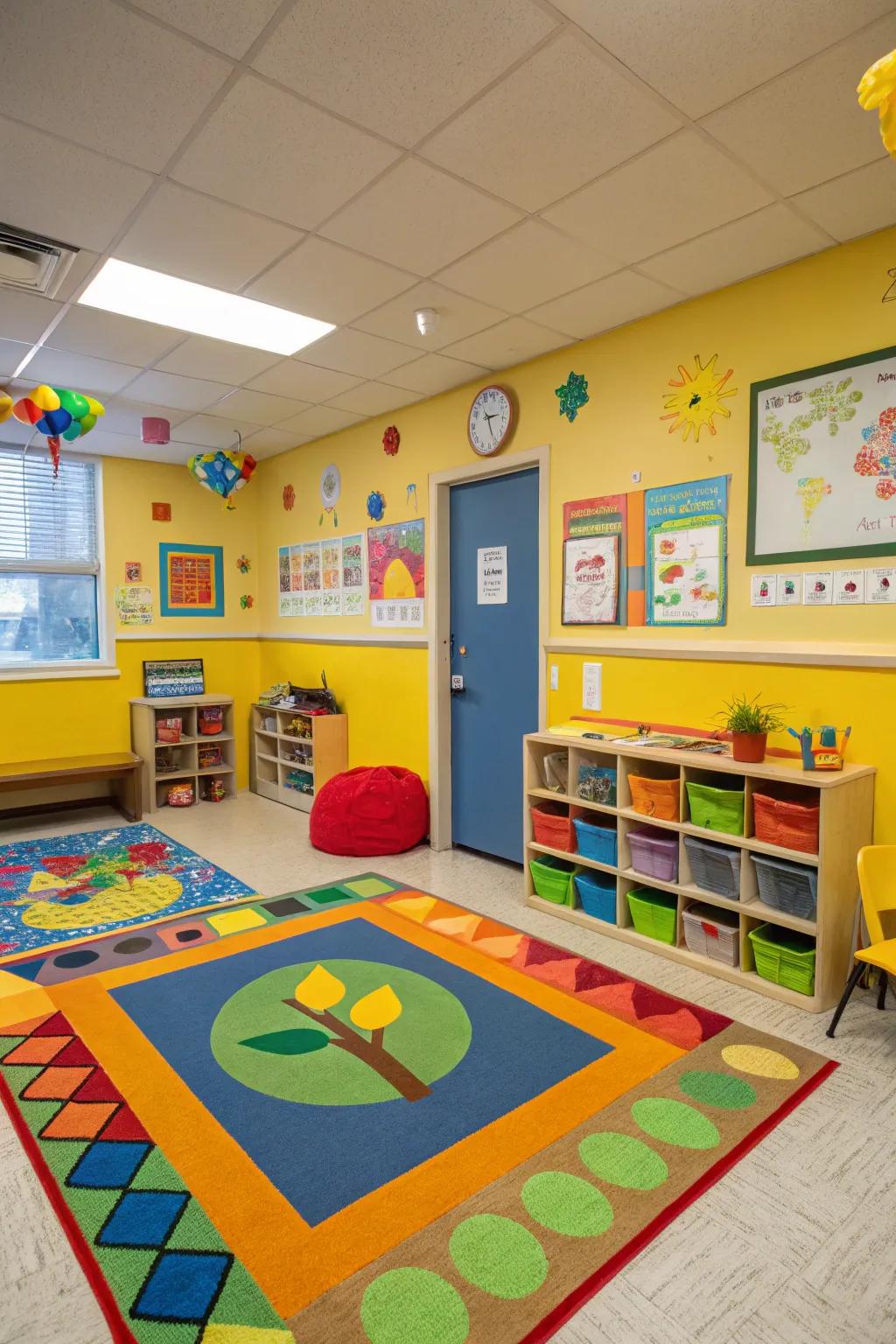 Employ vibrant colors to establish an invigorating and fun-filled atmosphere.