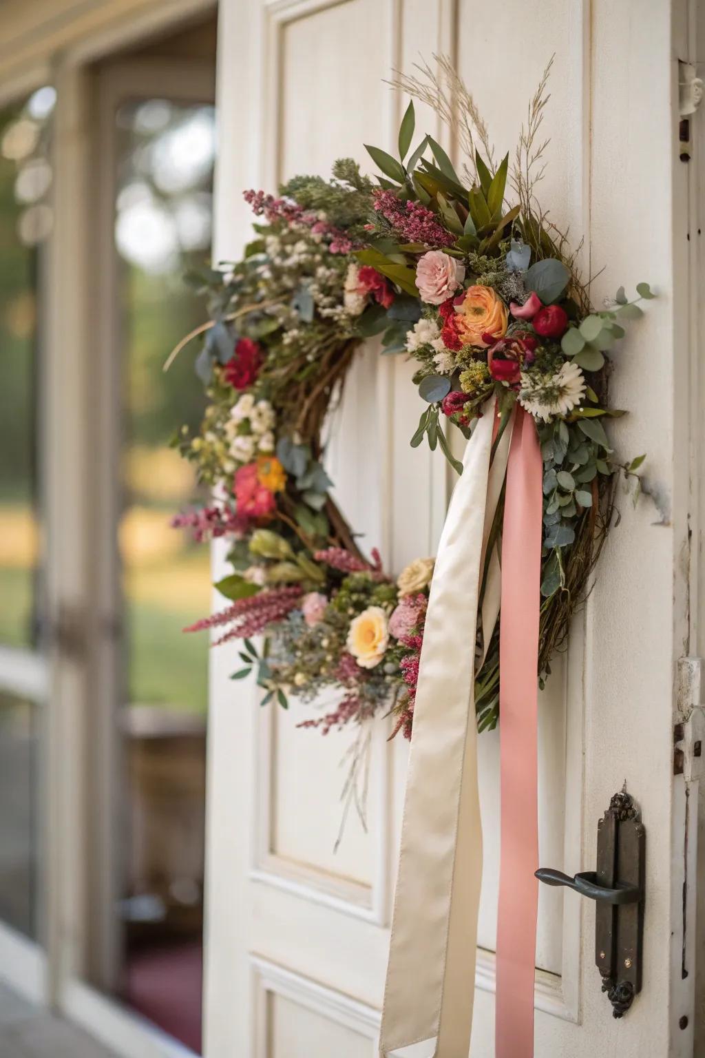 Infuse a dash of refinement using an ornamental band when suspending your garland.