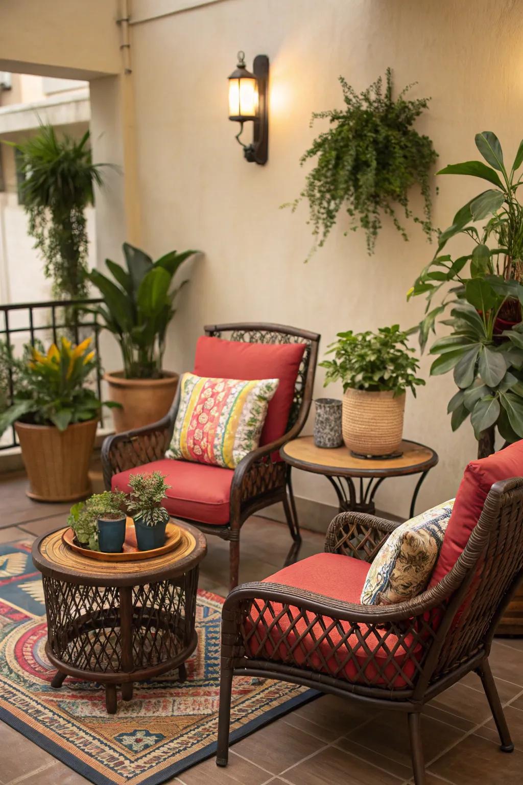 A welcoming seating area encourages rest and conversation.