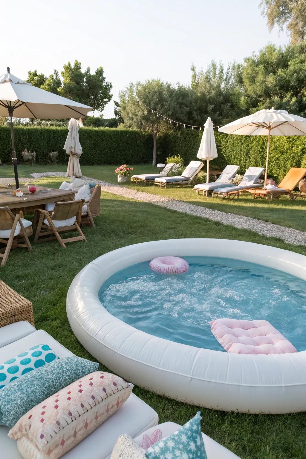 A poolside sanctuary, the ultimate space to spend lazy summer afternoons.