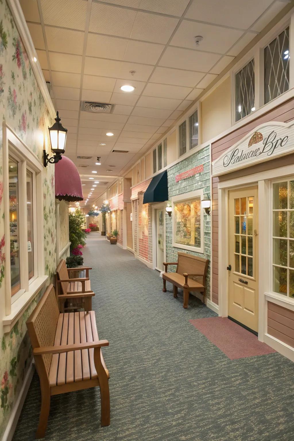 Elevating care environments with vibrant street-inspired designs.