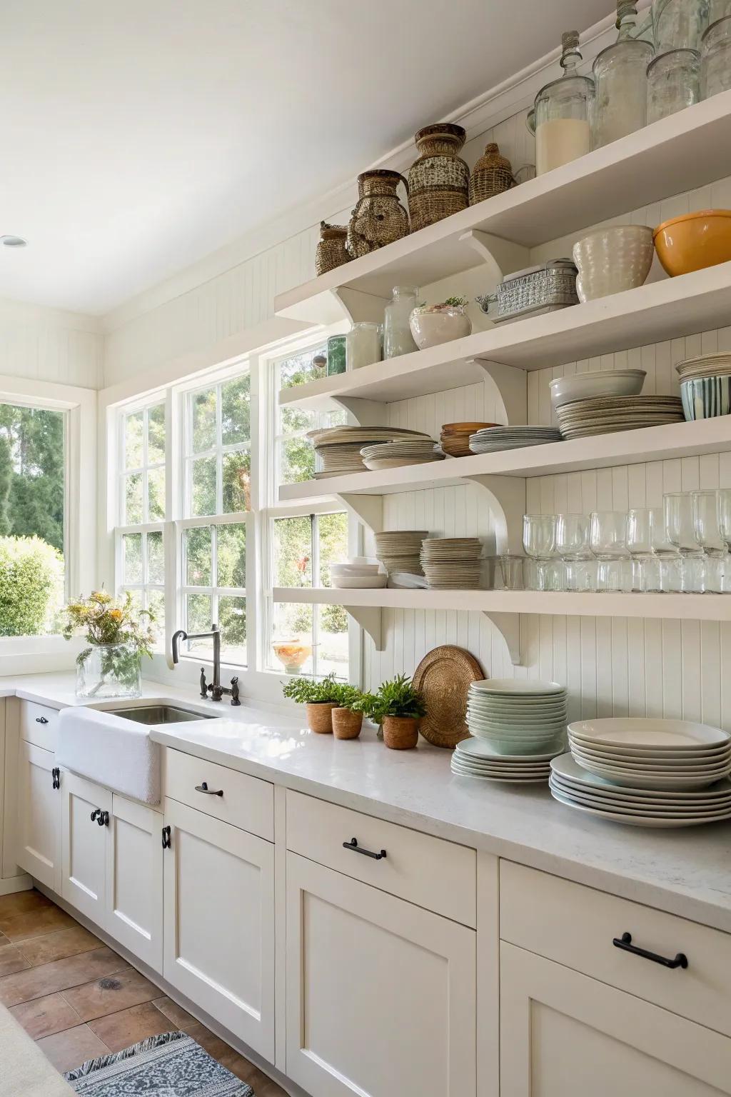 Open arrangement showcasing kitchen must-haves.