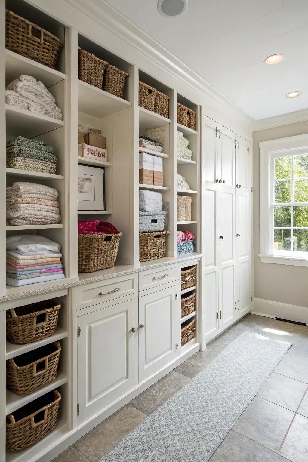 Make the most of storage with sophisticated, full-height cabinets.