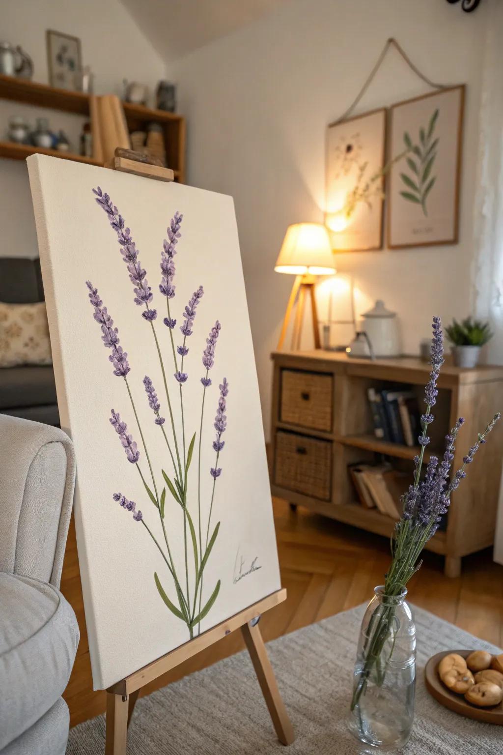 Understated lavender stems add an elegant flair to any living space.
