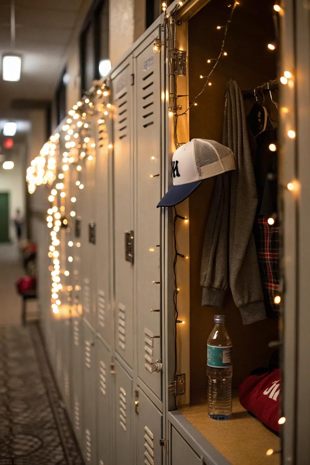 Wrap your locker in the comforting embrace of fairy lights.