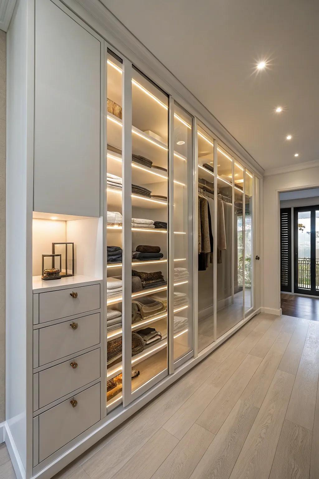 Vertical storage: elegant and efficient.