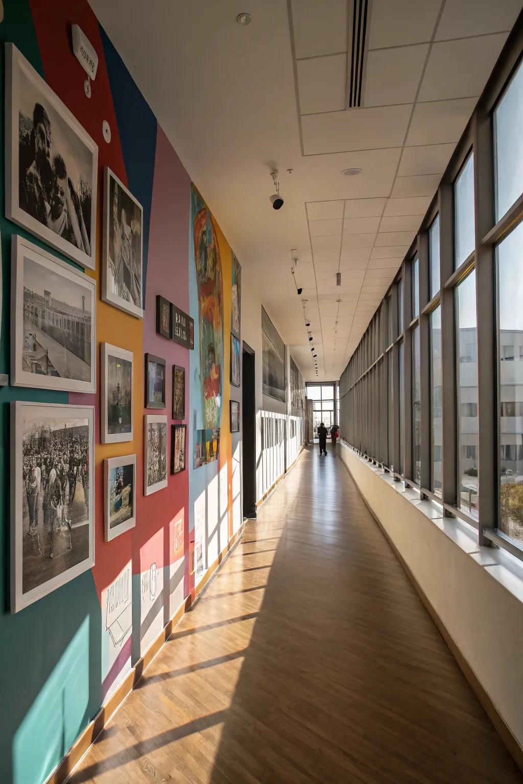 A gallery wall has the power to turn a hallway into a curated personal exhibition.