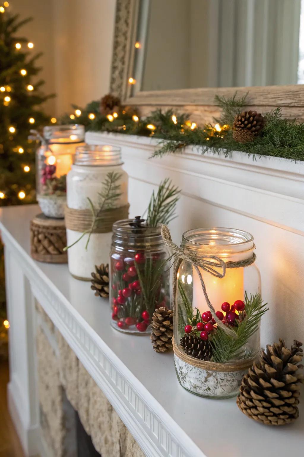 Enhance the festive ambiance with holiday-inspired glass preserving jars.
