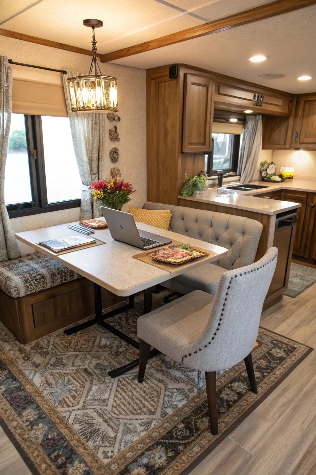 Choosing furniture that does more than one job can really change your dining room into a flexible, multi-use zone.