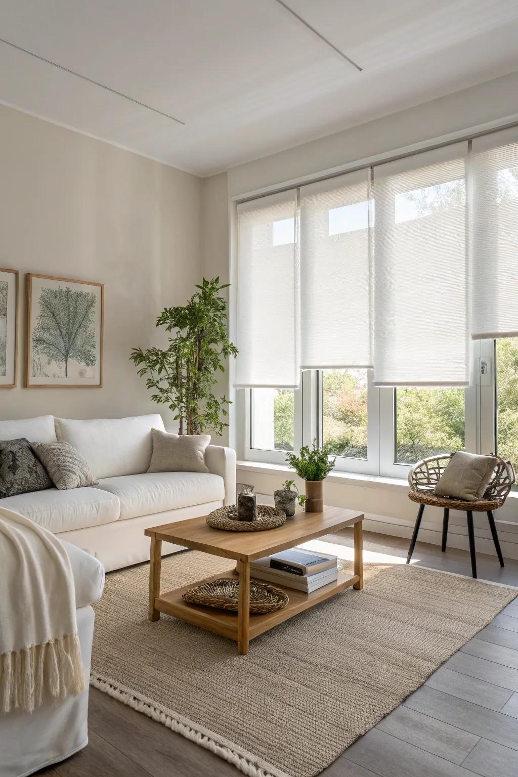 VistaView blinds effortlessly add a touch of minimalism.