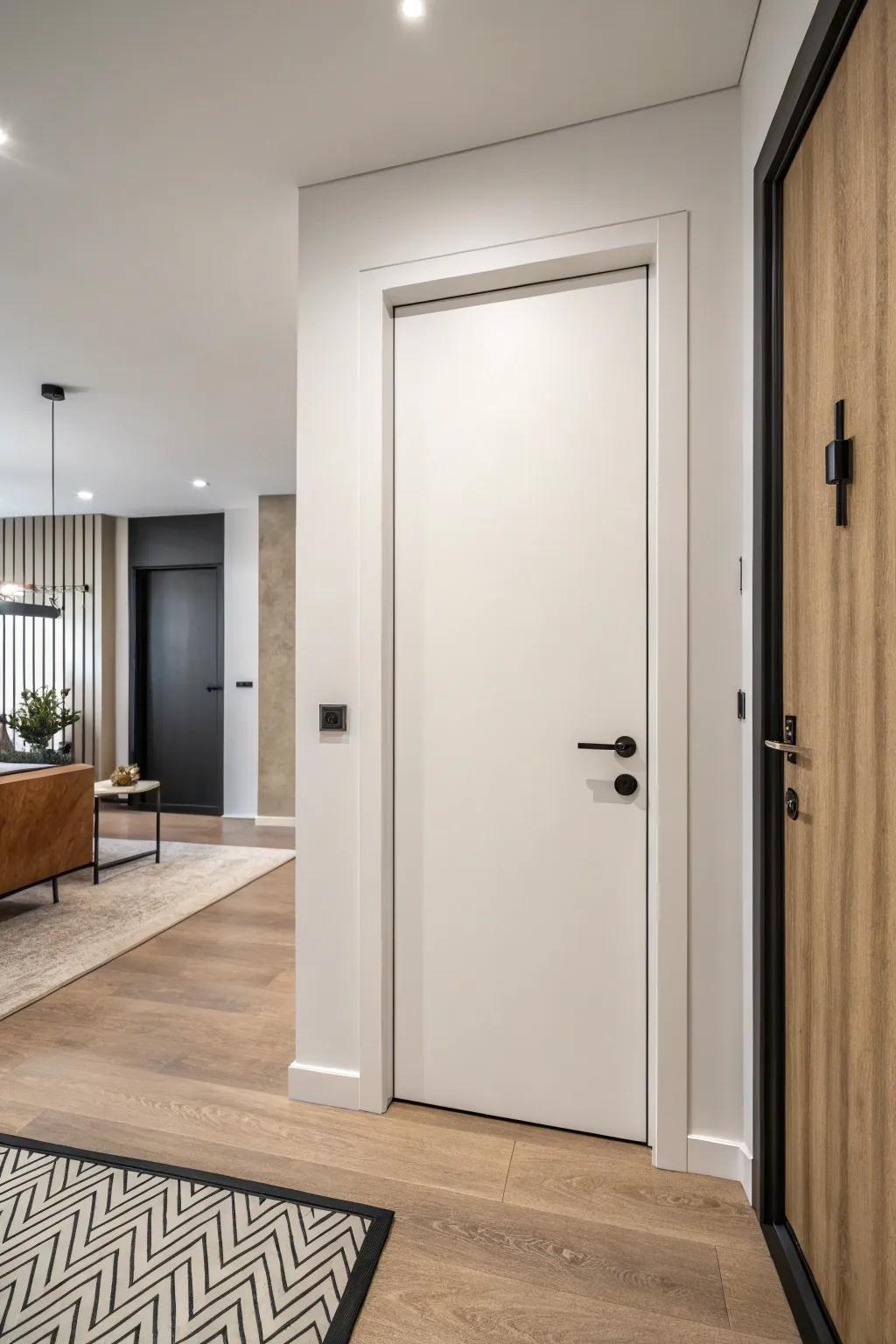 A minimalist door outline epitomizing modern sophistication.
