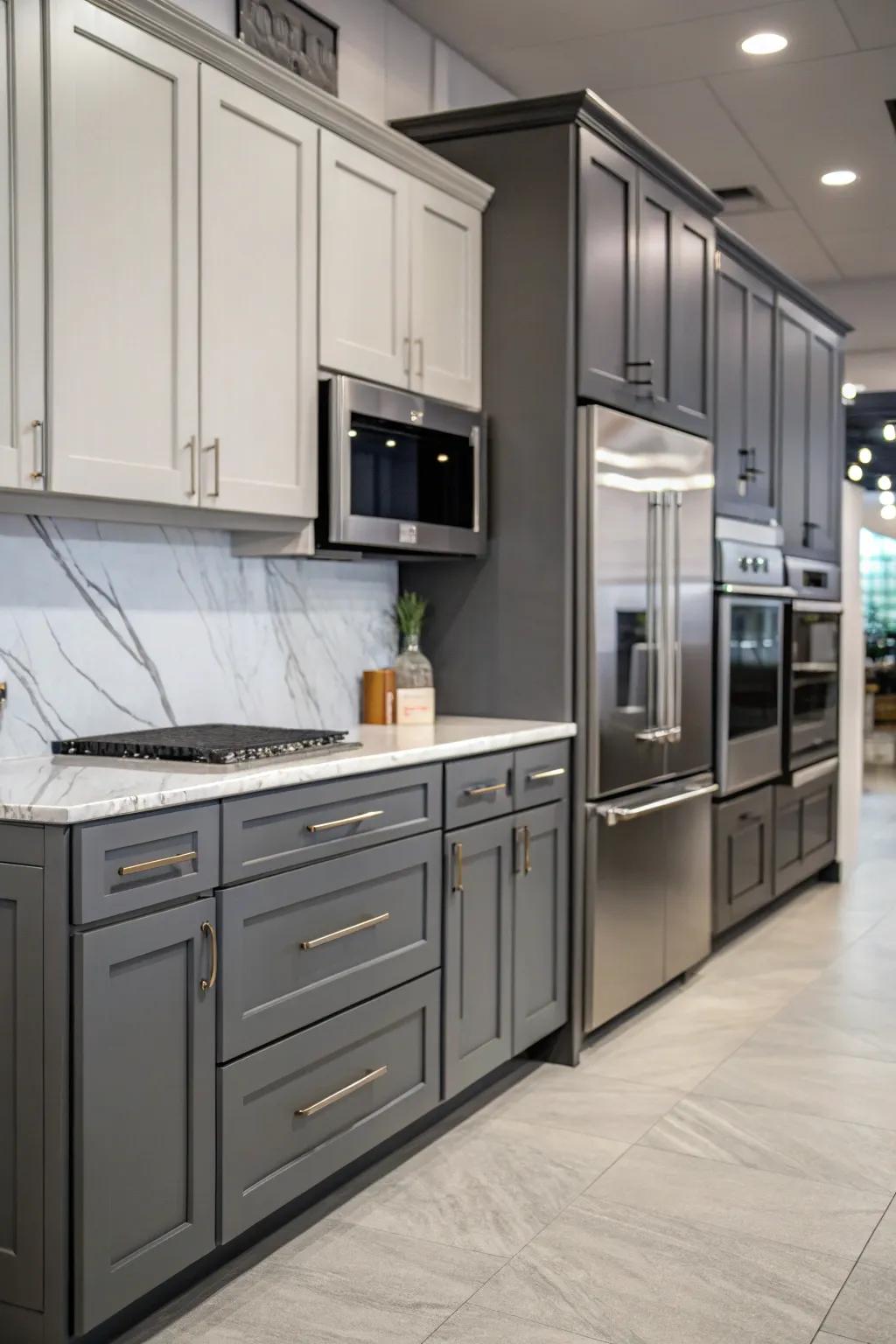 Pick the best grey shade for your kitchen cabinets.