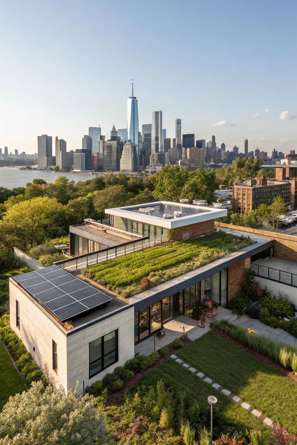 Level roofs flaunt a streamlined facade coupled with a versatile outdoor environment.