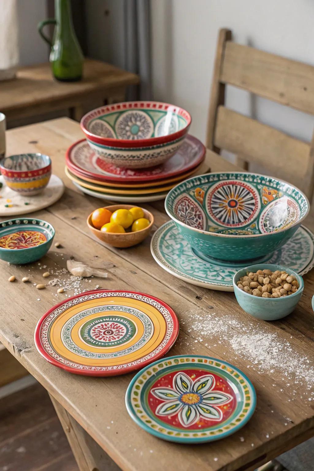 Brilliantly pigmented Moroccan ceramics light up any kitchen with their radiant hues.