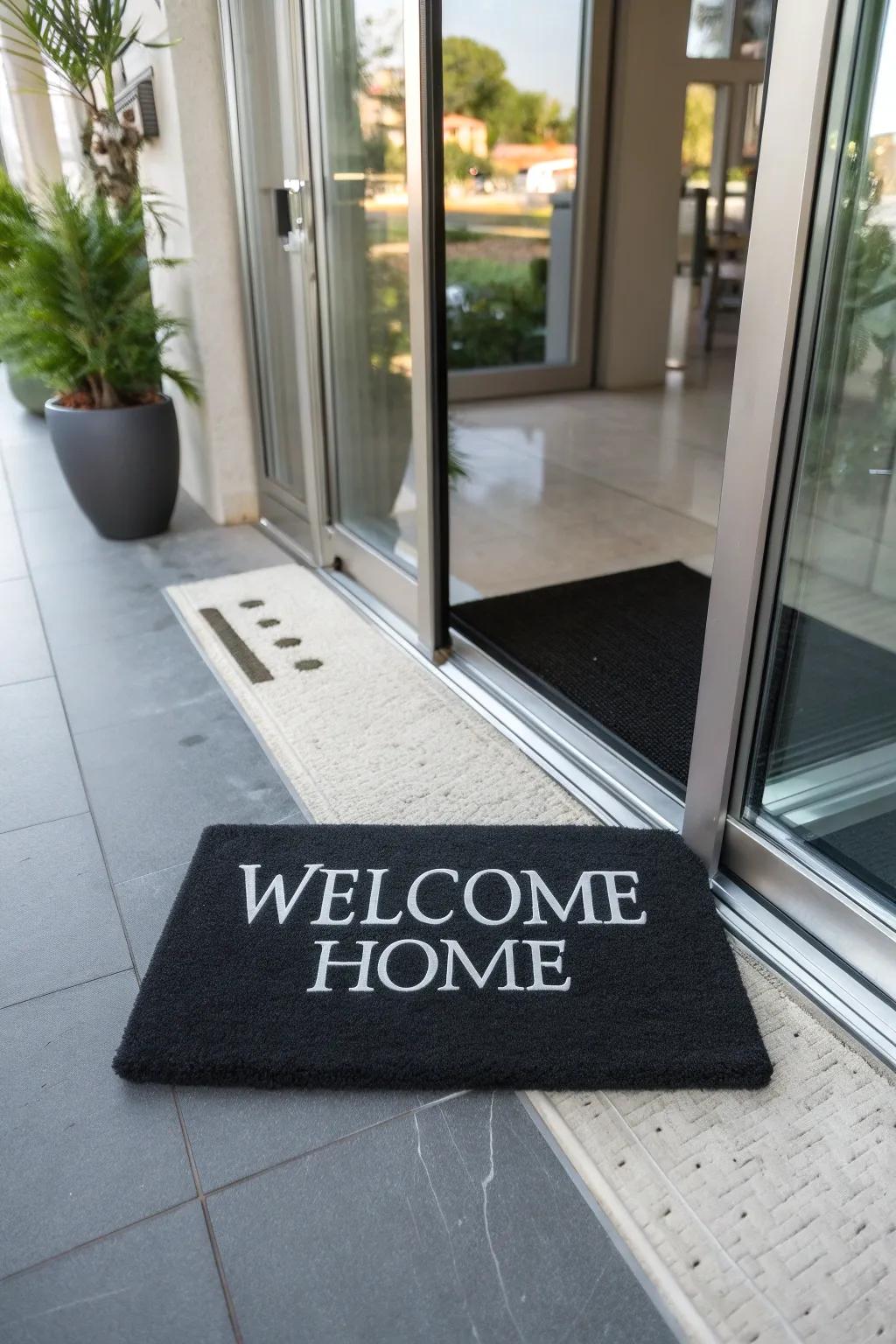 A personalized entry mat that enhances any entrance.