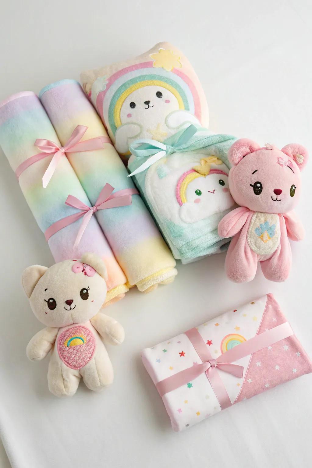 Coordinated gift selections bring a sense of harmony and charm, perfectly suited for twins.