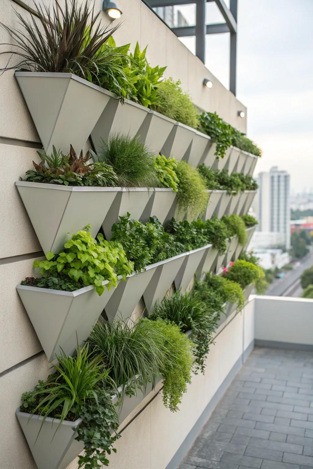 Bring a modern twist with sleek geometric planters.