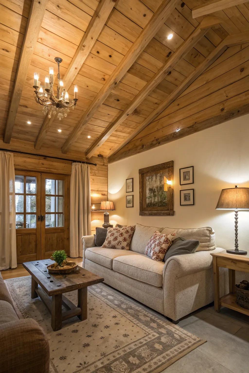 Wood paneling adds warmth and character to any space.