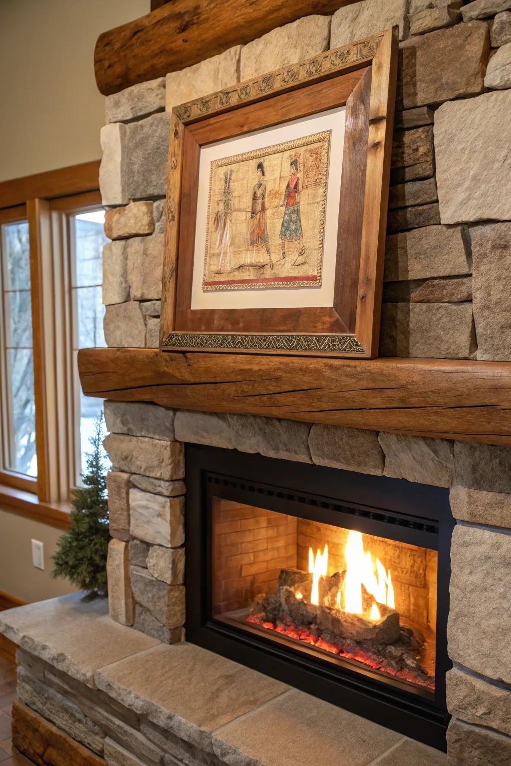 Floating frame showcasing the papyrus's natural edges for a dramatic display.