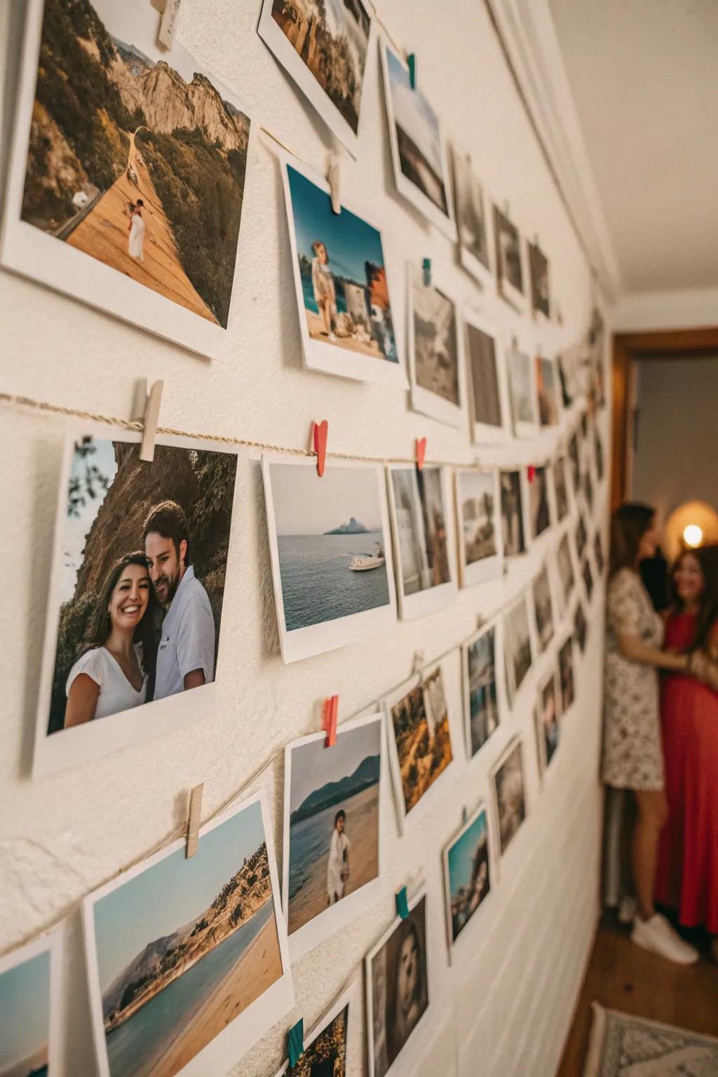 Capture retro charm with a vintage snap-style photo display.