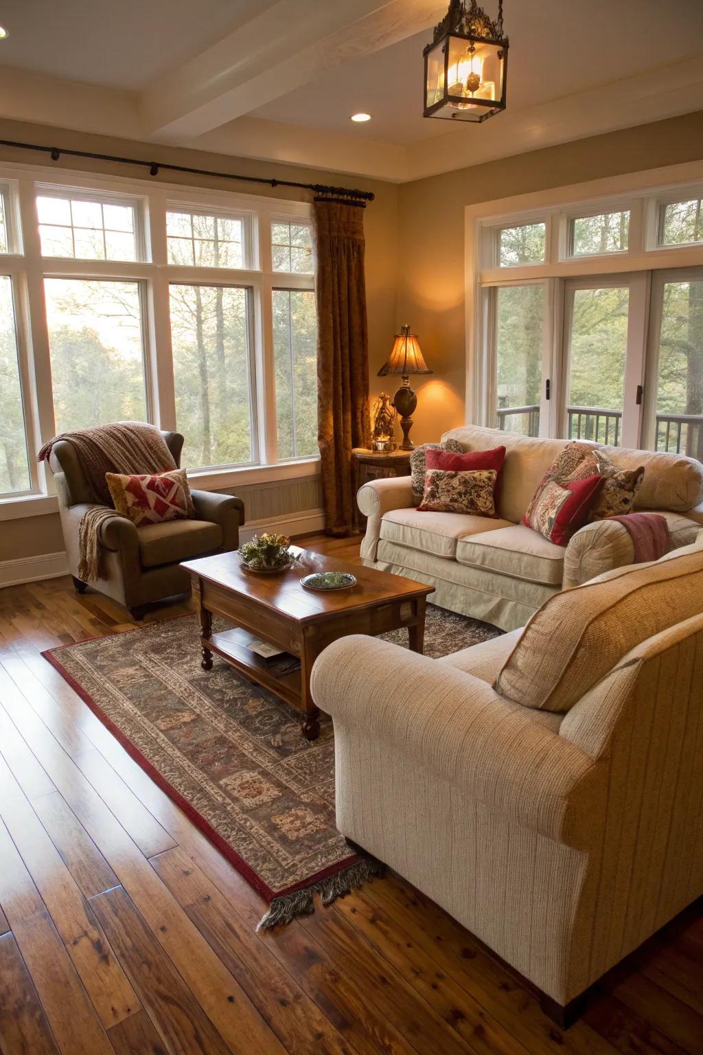 Woodland floors add a touch of warmth and sophistication to any living space.