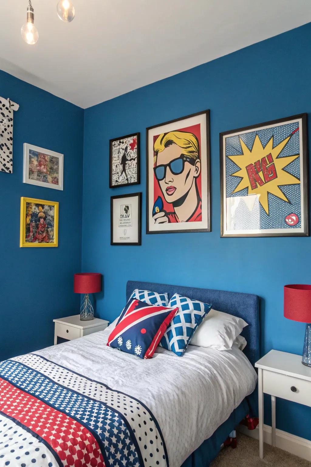 A daring color choice instantly brings that vibrant pop art energy.