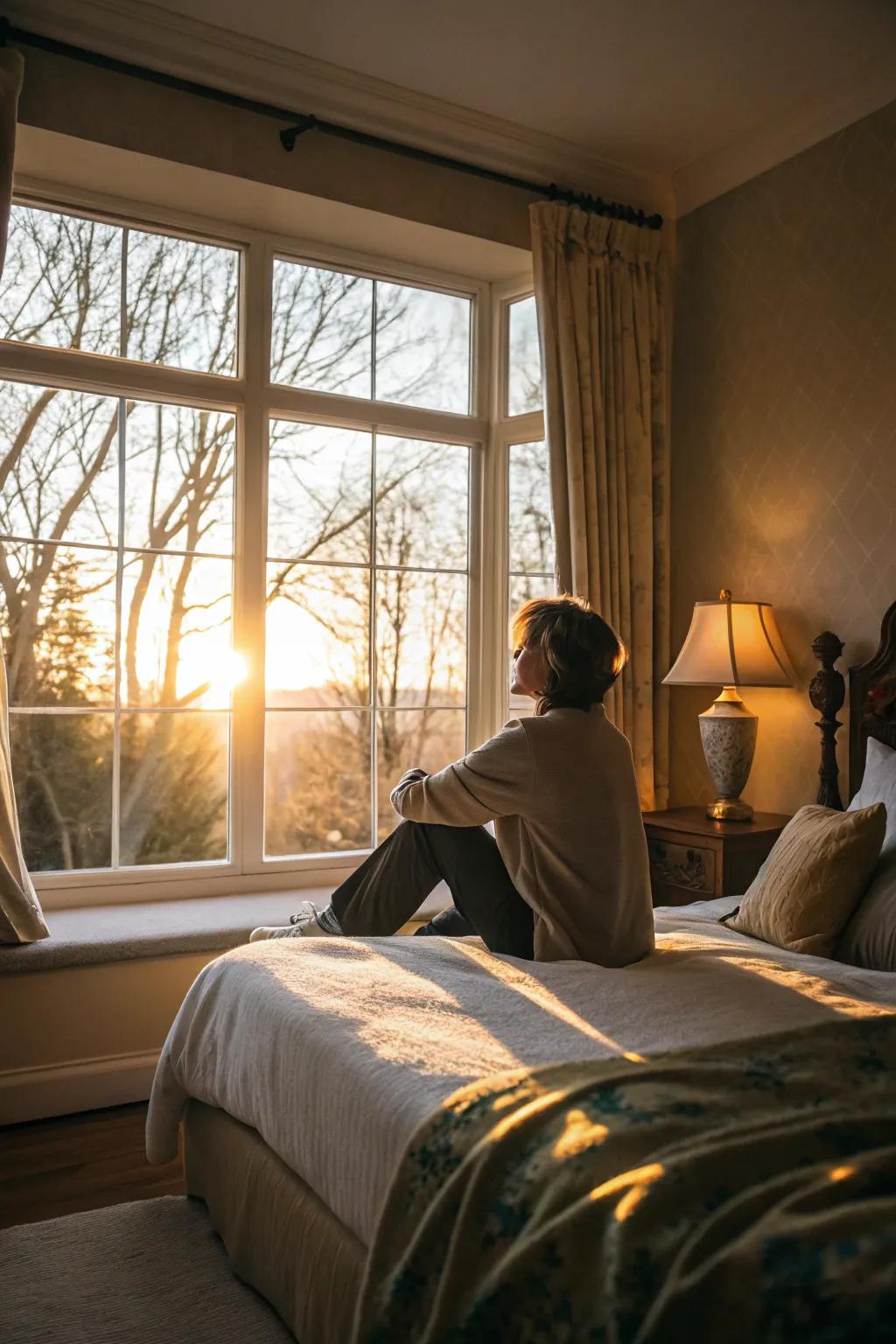 Use natural light to add warmth and depth to your bedroom photoshoot.