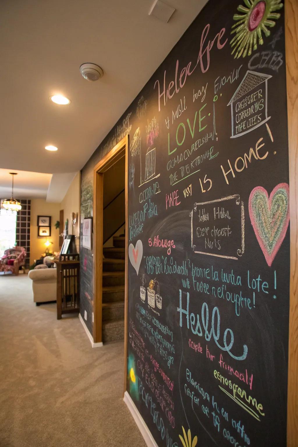 A radiant chalkboard prayer area filled with sincere expressions.