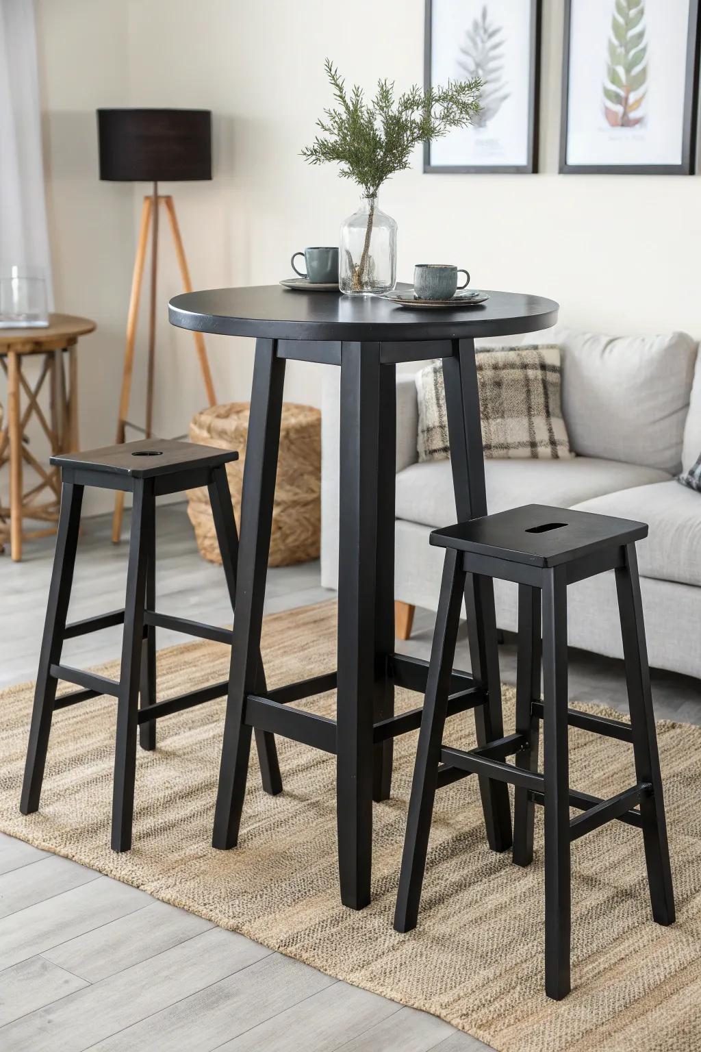 Modern minimalistic pub tables: where simplicity weds elegance.