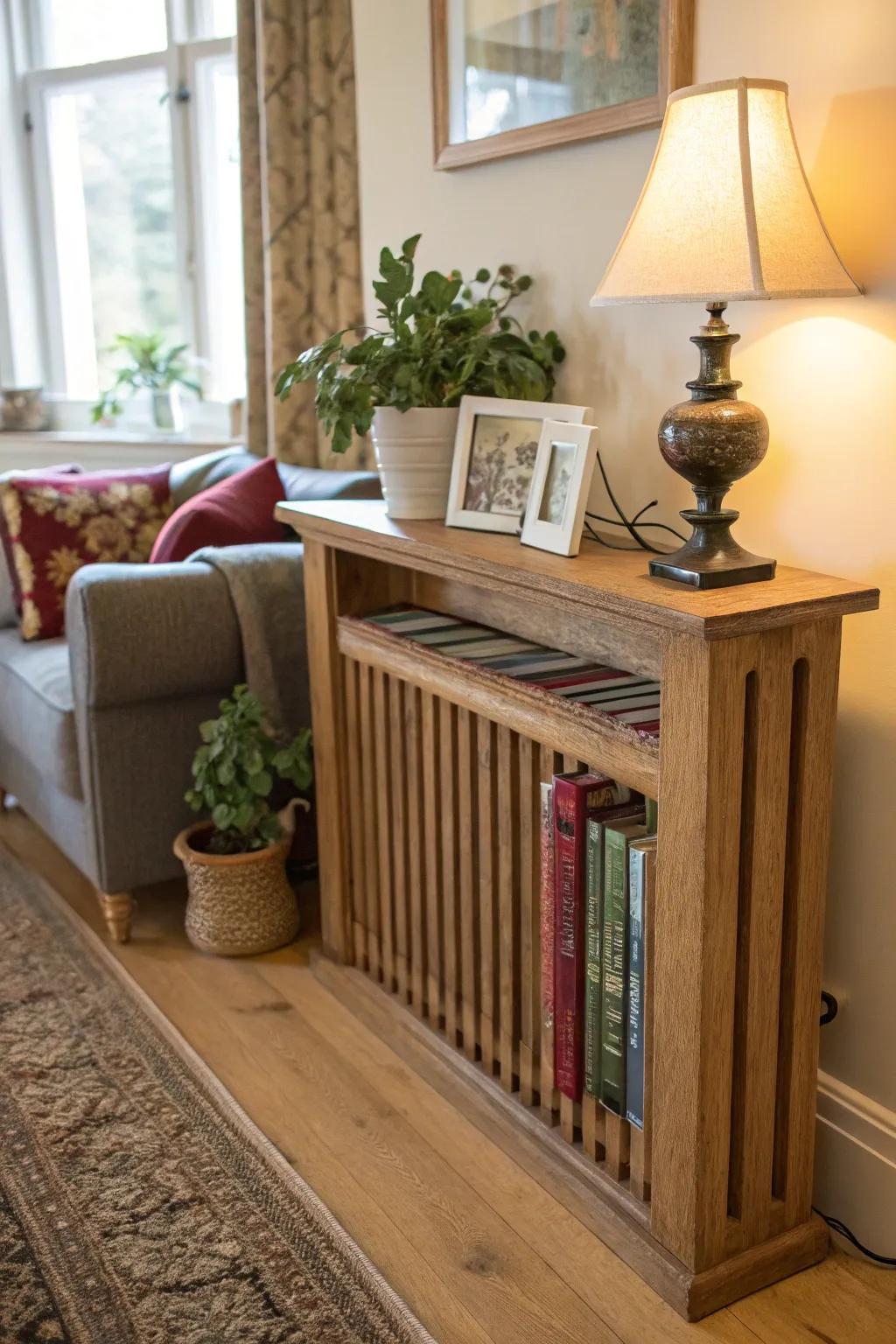 Wooden ledges infuse any radiator with a sense of warmth and sophisticated charm.