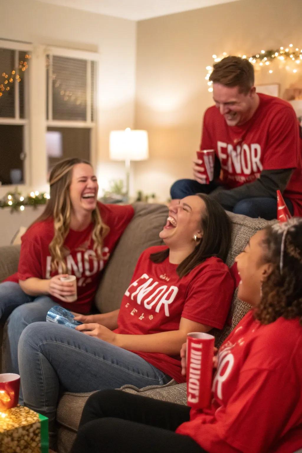 Personalized red flag T-shirts add a fun personal touch.