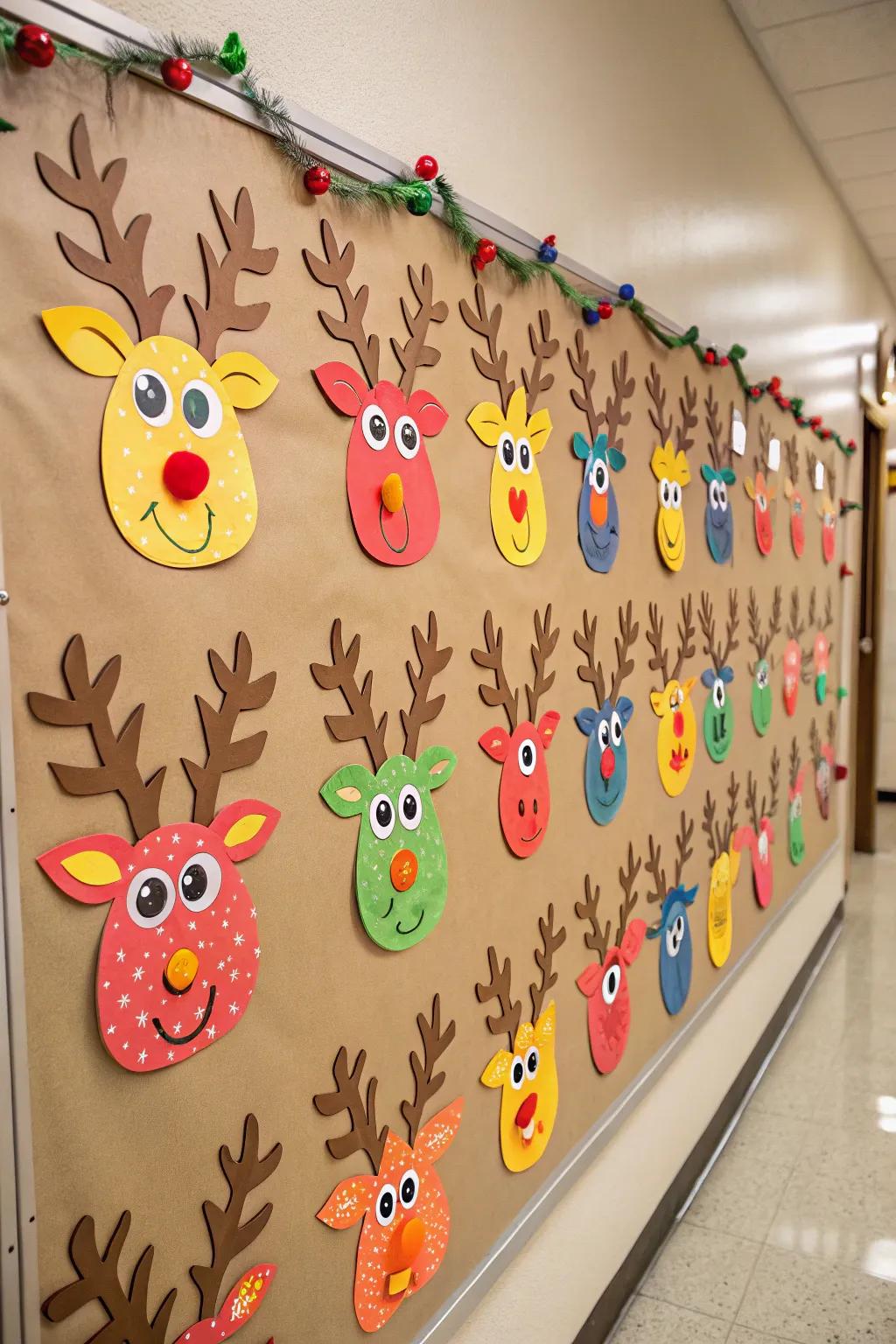 Delightful reindeer figures bring a playful accent to your holiday decorations.