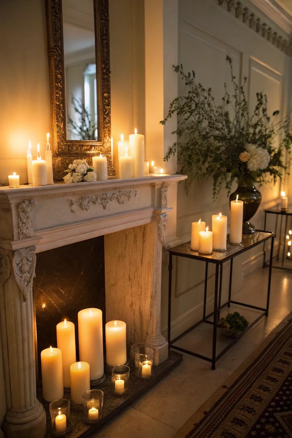 Revamp your space with the captivating luminescence of candle glow.
