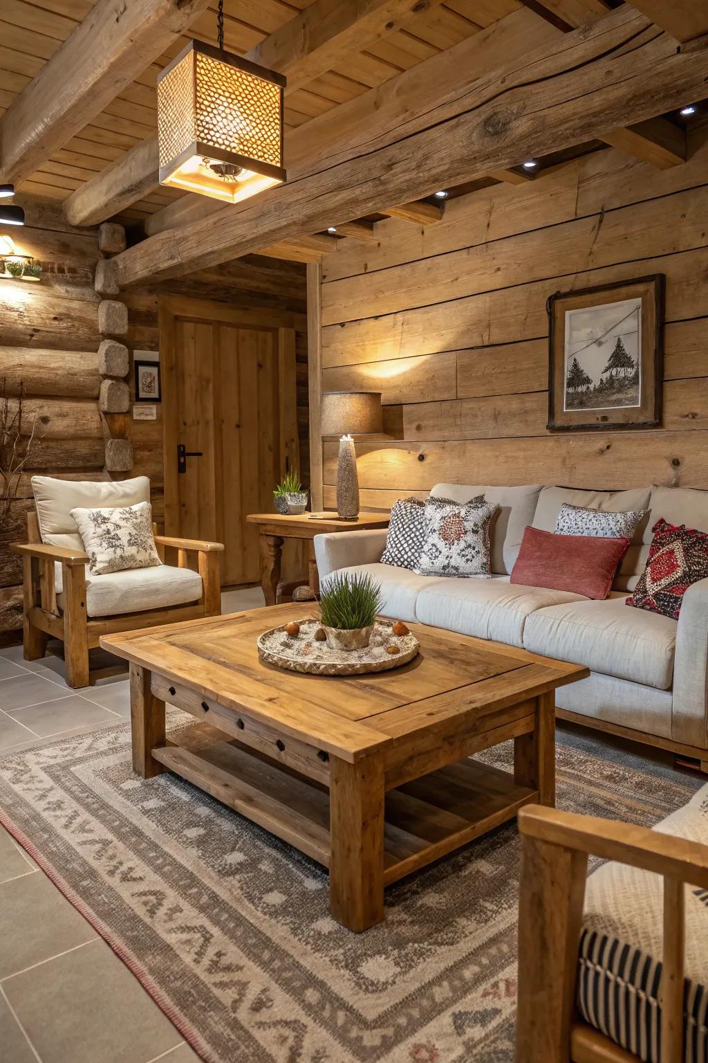 Wood-based decor brings a feeling of warmth and realness to any country-style living space.