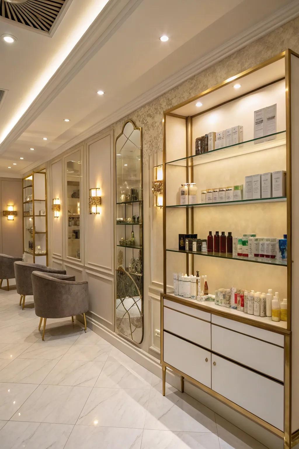 Amplify your area with adhesive fixtures.