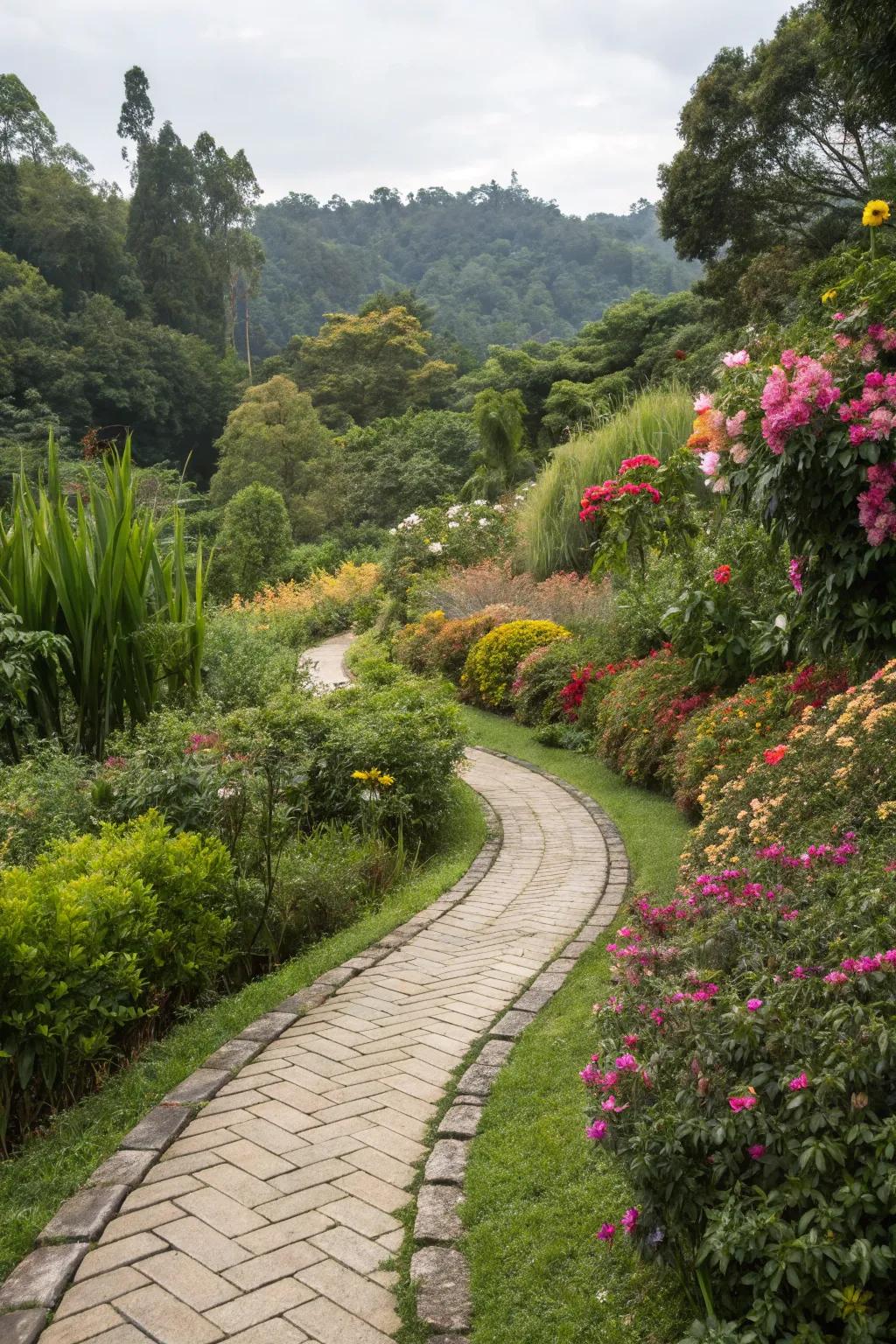 Winding routes heighten the mystery and charm of your garden.