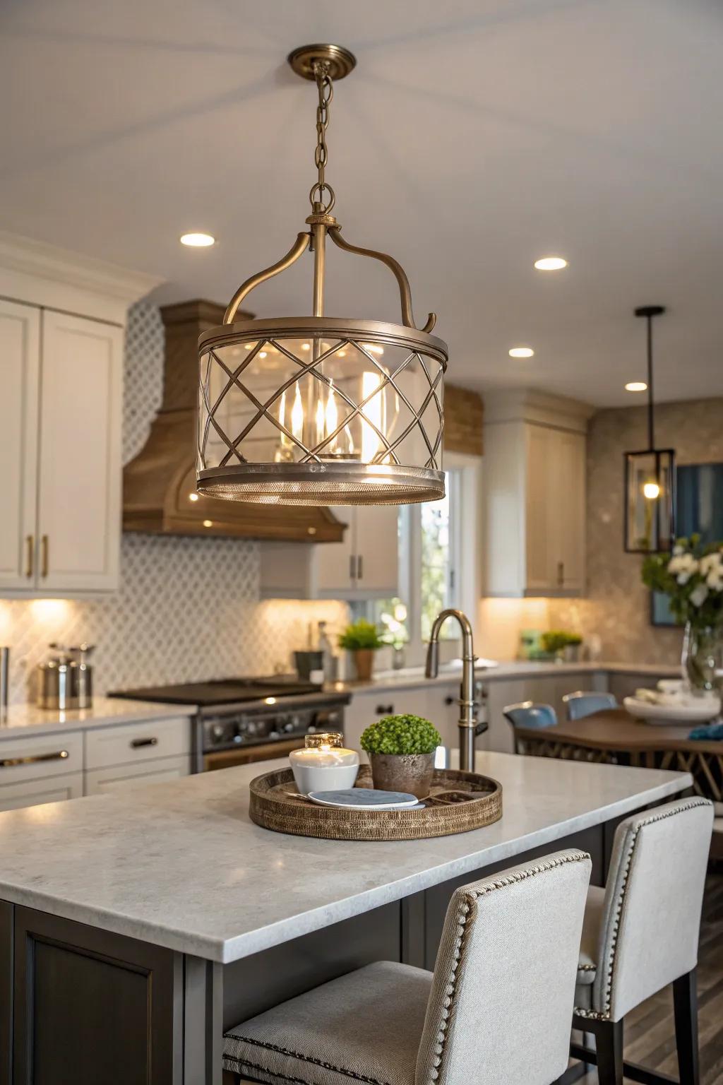 Elevate your kitchen with sleek semi flush mount lighting.