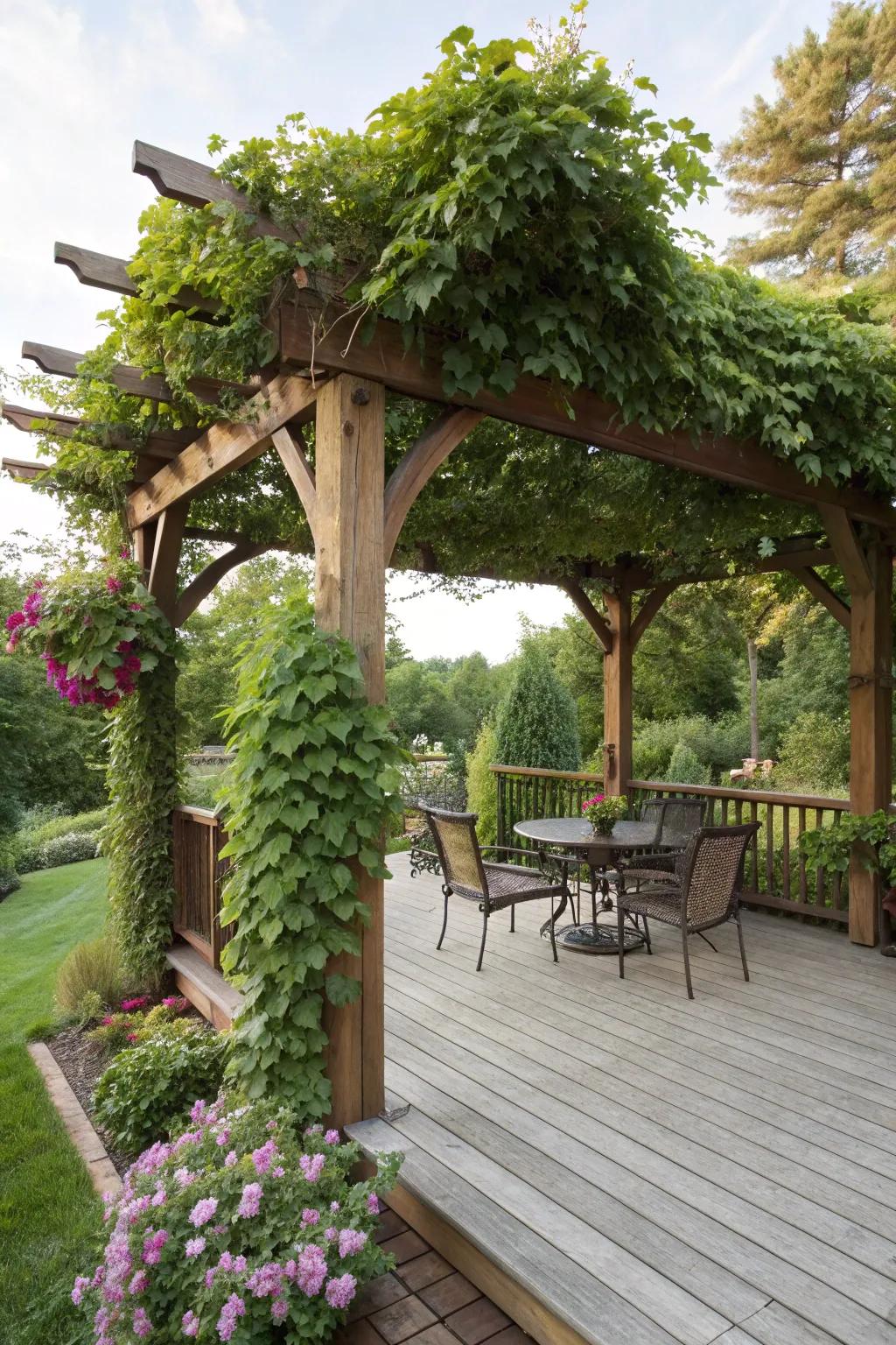 An arbor delivers a gorgeous solution for shaded bliss.