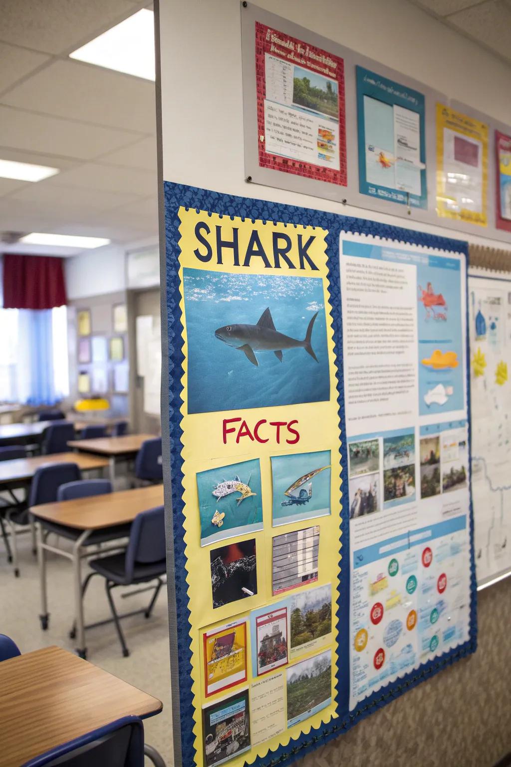 An entrancing presentation of shark facts caters to inquisitive minds.