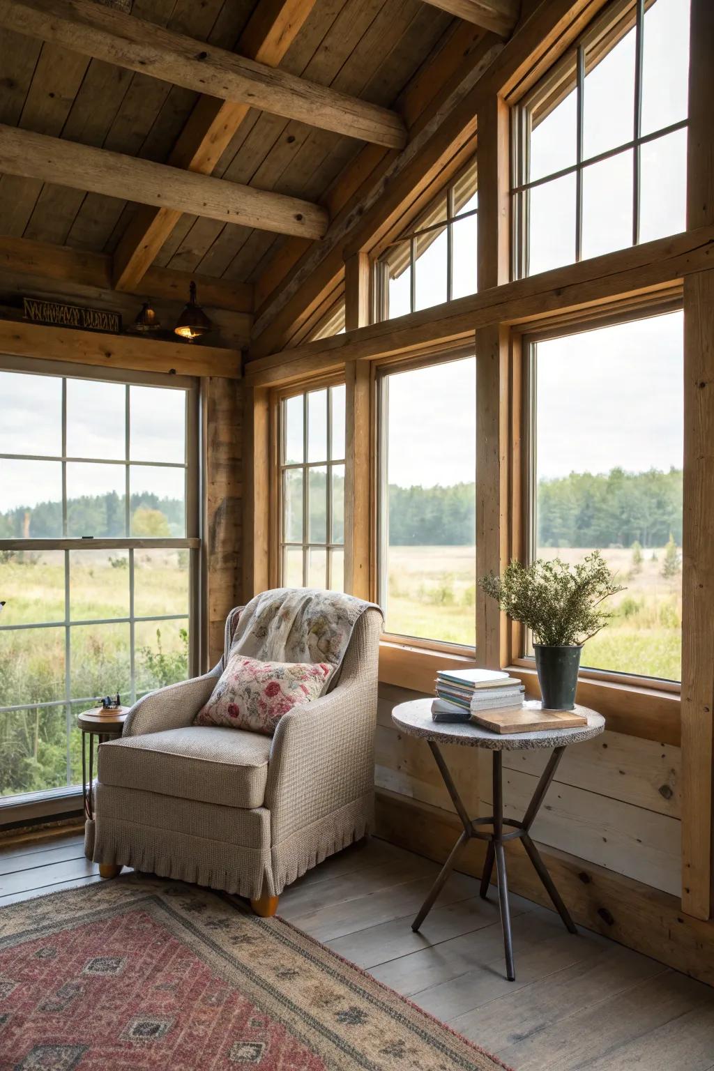 Expansive panes turn a shed into a radiant, spacious environment.