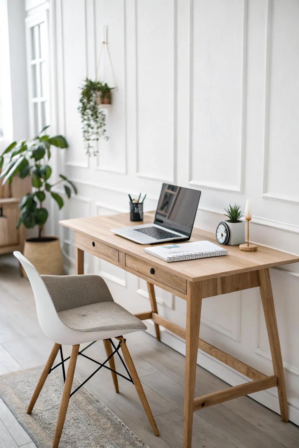 A minimalist strategy ensures your workspace remains distraction-free and centered.